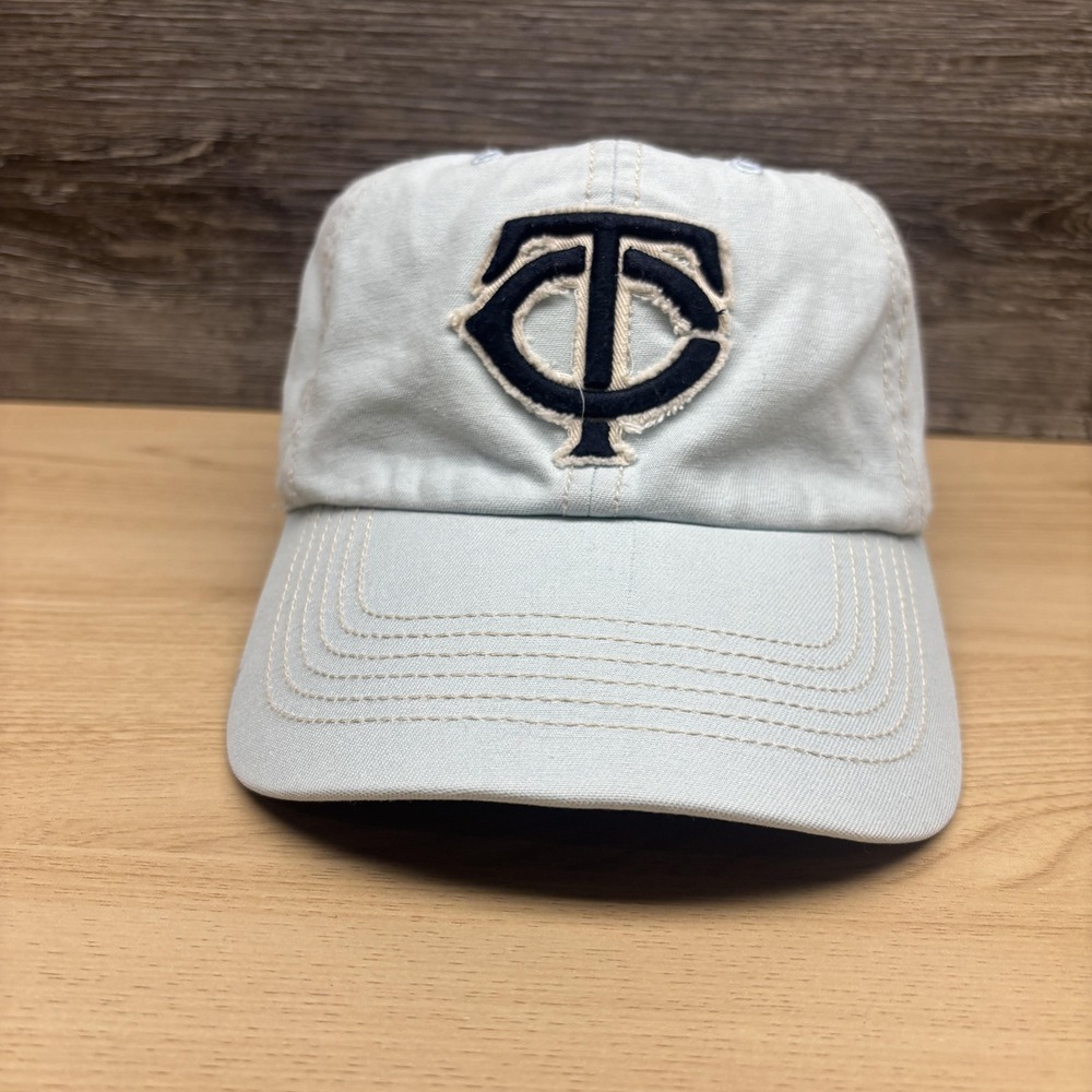 Minnesota Twins Hat Cap Strap Back Mens One Size Light Blue MLB Baseball